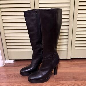 Vintage Y2K Steve Madden Hedy Black Knee-High Leather Platform Highheeled  Boots